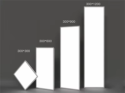 Modern Slim Flat Panel LED Ceiling Lights With Multiple Size Options 3d model