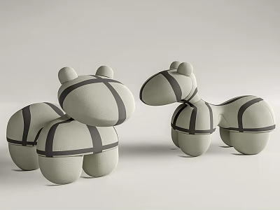 Modern Sofa Stool Cyber Popular Pony Children's Chair Pony Stool Children's Stool 3d model