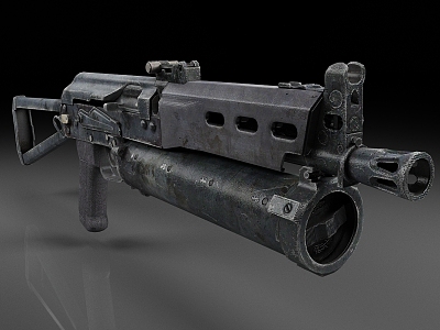 Bison submachine gun weapon 3d model