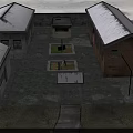 Traditional Rural Self Built Houses With Snow Covered Roofs And Courtyard Design