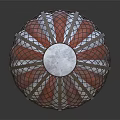 Fun Amusement Hot Air Balloon Ride With Red And White Striped Design And Metal Frame