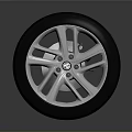 Black Tread Car Tire With Silver Alloy Wheel Rim For Vehicle Safety And Style