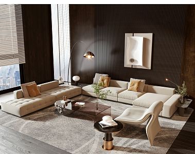 modern living room 3d model