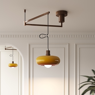 Bauhaus egg yolk folding chandelier 3d model