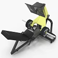 Professional Black And Yellow Leg Press Fitness Machine With Adjustable Seat And Weight Plates