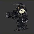Mech Warrior Mech Soldier Machine Battlearm Mechanical Battlearm Machine Fighter Robot 3d model