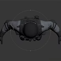 Tactical Character In White Uniform With Helmet Vest Knee Pads And Boots