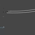 Modern Fighter Jet with Blue Camouflage Paint Sleek Stealth Design and Detailed Profile View