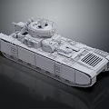 Modern Block Lego Tank Block Tank 3d model