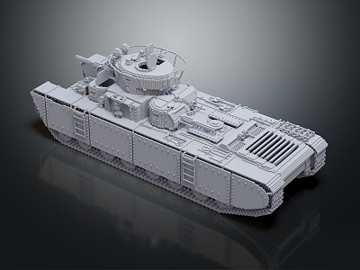 Modern Block Lego Tank Block Tank 3d model