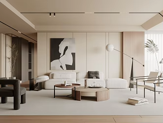 modern living room home living room 3d model