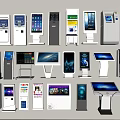 Diverse All in One Machines With Touch Screens and Modern Designs for Self Service