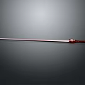 Classic Long Sword With Red Handle On Gray Gradient Background