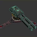laser tower turret turntable sci-fi tower defense game tower defense sci-fi turret game turret game turret 3d model
