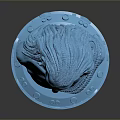 Blue Game Movie Character Bust Sculpture With Long Braided Hair And Detailed Base