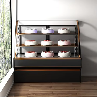 Indoor Tooling Freezer Vertical Cabinet Preservation Cabinet Cake Biscuits Bread Locker 004 3d model