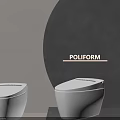 POLIFORM Modern Smart Toilets In Bathroom Interior With Sleek White Finish And Ambient Lighting