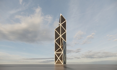 Copy I .M. Pei Bank of China Tower 3d model