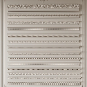 French plaster line 3d model