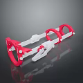 Red And White Medical Tool Supporting Organ And Hair Handling Research