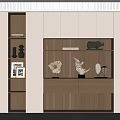 Elegant Modern Bookcase Design With Wooden Shelves Decorative Items And Drawers