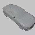 silver car 3d model