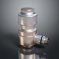 Polished Stainless Steel Multi Layer Cylindrical Industrial Component With Threaded Connector