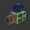 Vintage Digital Camera With Classic Design High Resolution Lens And Flash Function 3d model