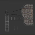 Industrial Metal Tower Structure With Platform Walkway And Control Room