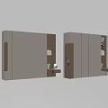 Modern Minimalist Wardrobe With Sliding Doors And Wooden Storage Shelves Design