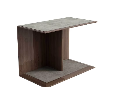 Modern Wooden Coffee Table With Two Tier Structure And Lower Shelf Design 3d model