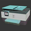 Modern Multifunctional Office Appliance With Blue White Design LCD Display And Efficient Features 3d model