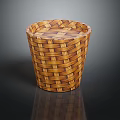 Handmade Woven Storage Basket With Cylindrical Shape And Natural Wicker Material For Home Living