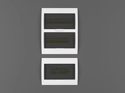 Modern White Switch Panels With Multiple Switches For Home Electrical Use 3d model