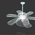 Modern Air Conditioning Fan With Multiple Metal Blades And Sleek Design