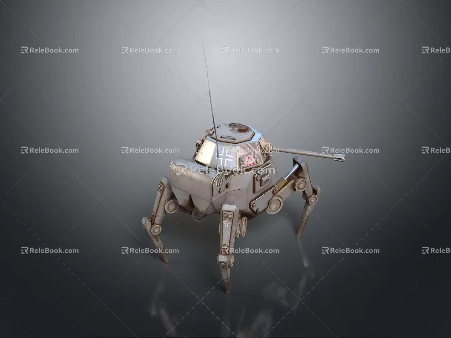 Turret Turntable Railgun Sci-fi Tower Defense Game Tower Defense Sci-fi Turret Game Turret Game Battery 3d model