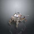 Turret Turntable Railgun Sci-fi Tower Defense Game Tower Defense Sci-fi Turret Game Turret Game Battery 3d model