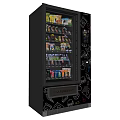 Commercial Automatic Vending Machine With Assorted Snacks Drinks And Modern Black Design 3d model