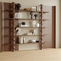 Modern bookcase bookshelf book ornaments 3d model