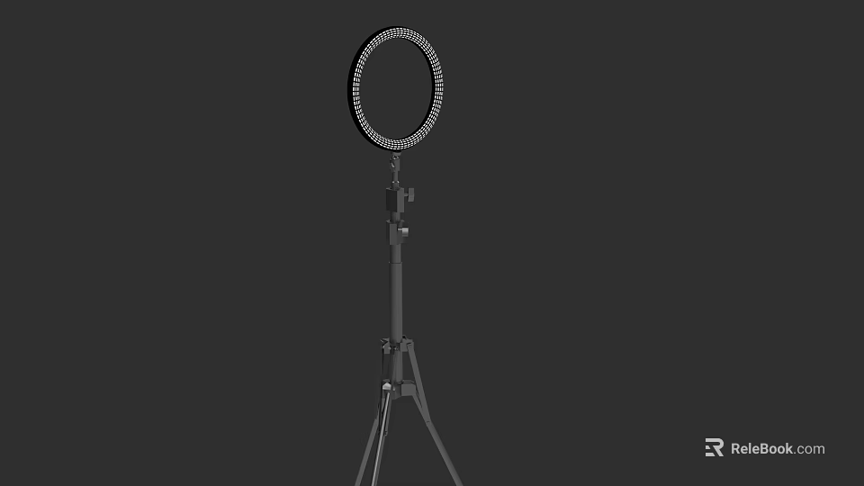 LED Ring Shaped Decorative Light with Adjustable Tripod Stand for Photography 3d model