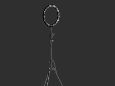 LED Ring Shaped Decorative Light with Adjustable Tripod Stand for Photography 3d model
