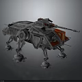 Futuristic Military Pilot Controlling Armored Mechanical Quadruped Combat Vehicle