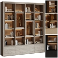 Modern bookcase 3d model