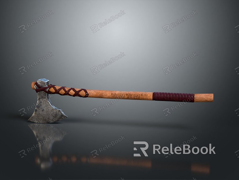 Tomahawk Axe Wooden Axe Handle Axe Mountain Axe Chopping Wood Axe Chopping Wood Axe Magic Axe model