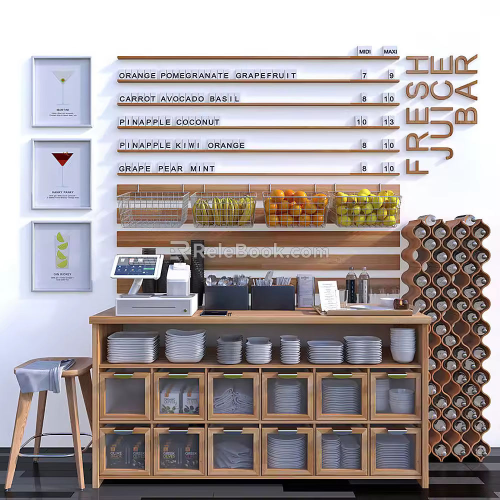 Modern Workbench Bar Service Workbench 3d model