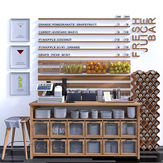 Modern Workbench Bar Service Workbench 3d model