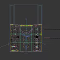 Modern 24 Hour Bar With Neon Lights PLAY Sign Robot Sculpture Black Tables And Chairs