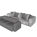 Modern Sofa Leisure Sofa Soft Bag Sofa Pillow Bread Sofa Multi-Person Sofa 3d model