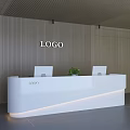 Modern Front Desk 3d model