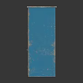 Distressed Blue Chest of Drawers With Four Drawers And Metal Drawer Pulls